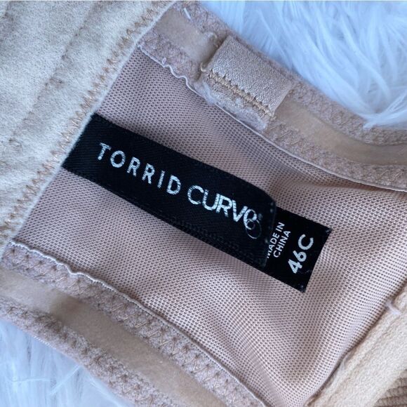Torrid Curve Tan Lace Detail Underwire Bra Size 46C - Picture 7 of 8